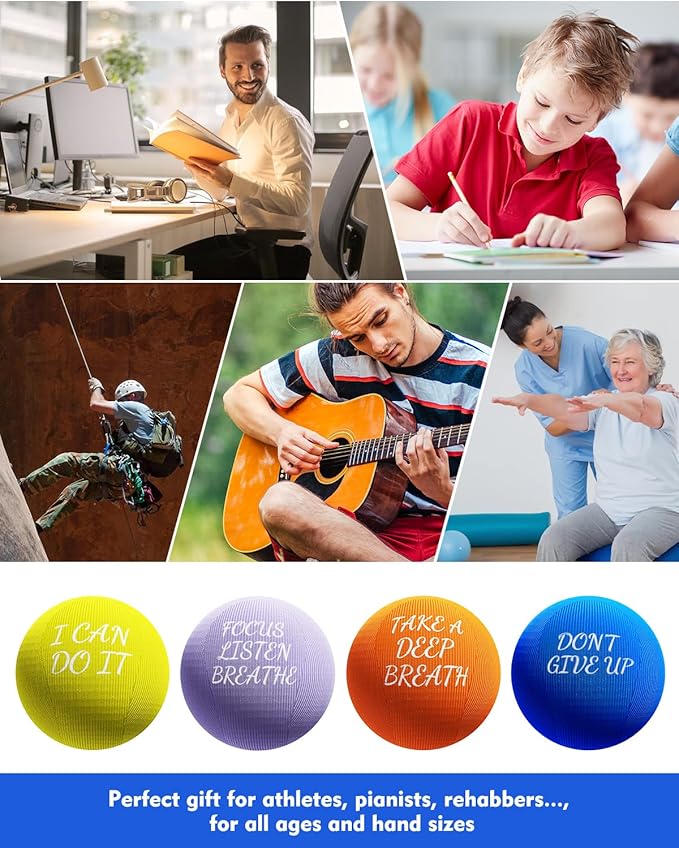 ALMAH Stress Balls for Adults 4 Density Hardness 4 Pack