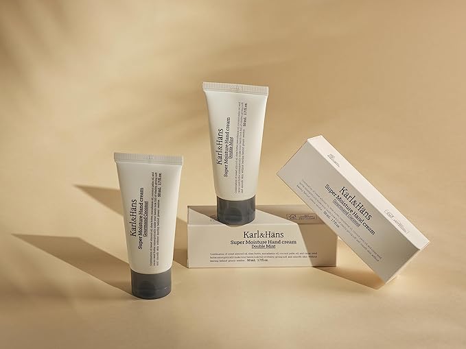 Karl&Hans Super Moisturizing Coconut Vegan Hand Cream - Gourmand Coconut Scent with Shea Butter, Coconut Oil - Organic Daily Hand lotion for Dry Cracked Hands - 1.7 fl oz