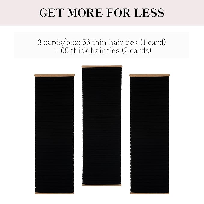 Hair Ties Set Seamless No Crease Secure Hold Damage Free Stretchy Hair Accessories for Women Girls Daily Styling Workouts Parties 127 Count Thick Thin Assorted Durable Elastic