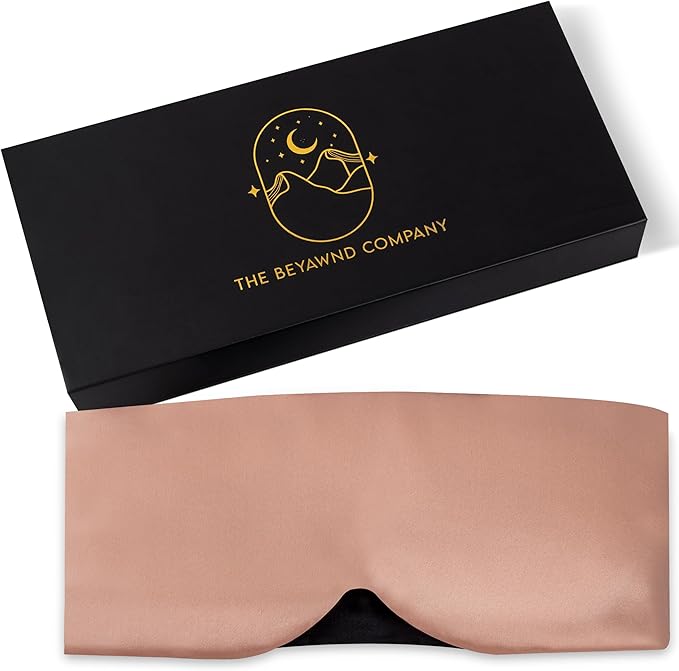 Mulberry Silk Eye Masks for Sleep (Rose Gold)