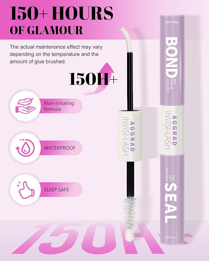 Venus Lash Clusters Kit Wispy 8-16mm with 5-6mm Bottom Lashes Natural Individual False Cluster Eyelash Extension Kit D Curl with Waterproof Bond and Seal & Lash Remover for Fake Lashes Extensions