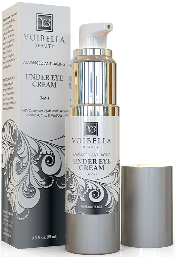 Under Eye Cream with Retinol, Peptides, Hyaluronic Acid & Aloe - Advanced Repair Formula for Puffiness, Bags, Dark Circles & Dry Under Eyes - Best Anti Wrinkle Eye Cream for Women & Men