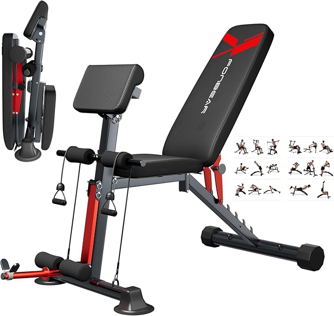Adjustable Weight Bench 800LBS Foldable