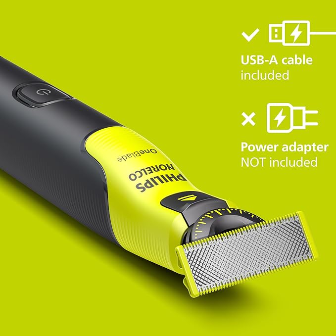 Philips Norelco OneBlade 360 with Connectivity Hybrid Face + Body, Electric Beard Trimmer, Shaver and Body Groomer Kit with 360 Blade Tech, 1x360 Blade, 5-in-1 Comb, Travel Case, Model QP4631/90