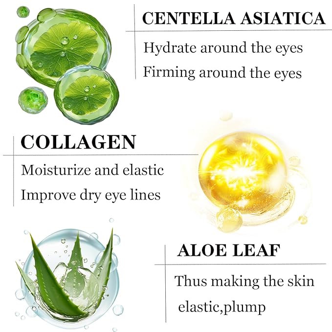 Seaweed Extract Under Eye Patches (80 Pieces) with Collagen & Hyaluronic Acid,Moisturizing Eye Mask for Dark Circle & Puffy Eyes & Bags & Wrinkles, Hydrating Under Eye Gel Mask for Fine Lines