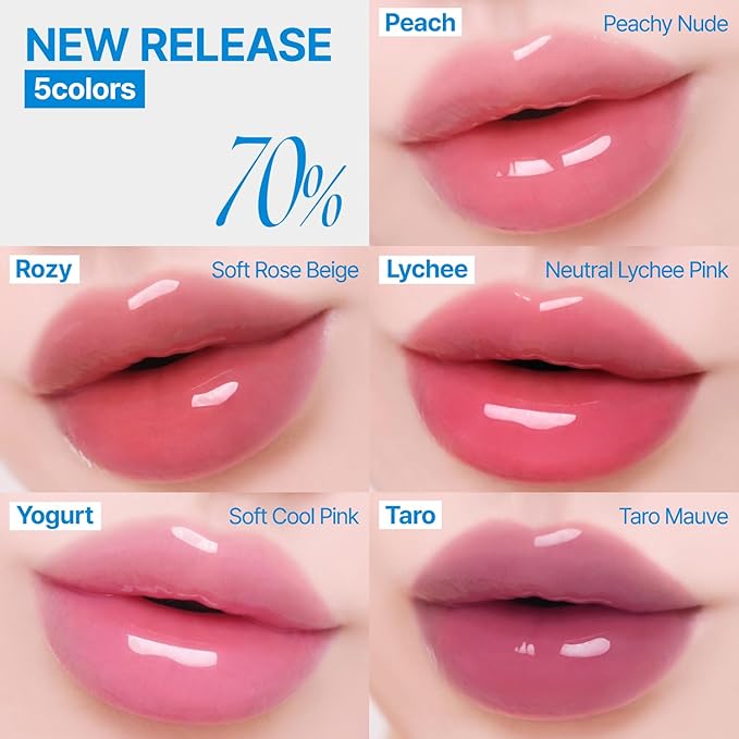 3D Voluming Gloss 70% (Rich) | Aengdu 70% l High Shine, Non-Sticky Lip Gloss for Makeup | Long-Lasting, Moisturizing Gel Formula | 30%, 70% Pigment Options | 5.3g