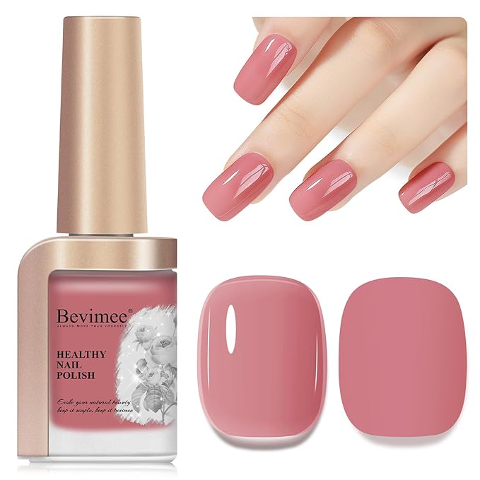 Nail Polish Quick Dry Pink Nail Lacquer Sheer Color, Regular Fast Drying Fingernail Polish Bulk Non Gel Long-Lasting DIY Salon Gift For Women