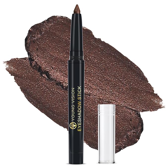 YOUNG VISION Eyeshadow Stick, Shimmer and Matte Cream Eye Shadow Brightener Sticks Eyeliner Pencil Crayon, Waterproof Long Lasting Eye Highlighter Stick Makeup,0.056 Oz(#3-Desert) (09)