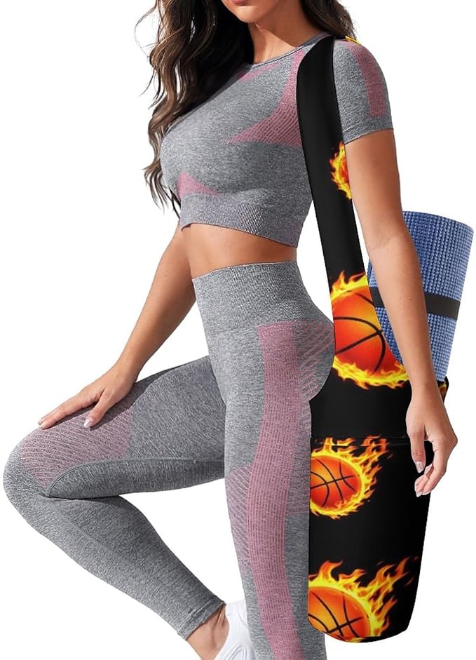 Portable Yoga Mat Carrier Single Shoulder Bag with Pocket Spacious for Yoga Gym Fitness Travel