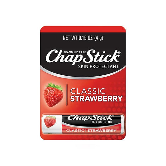 ChapStick Classic Strawberry Lip Balm Tube,