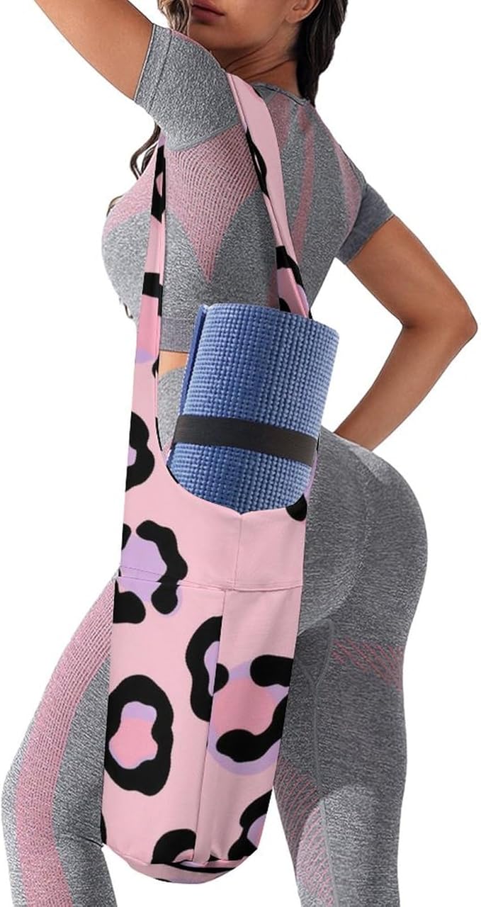 Yoga Mat Bag for Women, Stylish Yoga Mat Tote Sling Carrier Bag, Long Strap Exercise Mats Totes Sport Storage Bag
