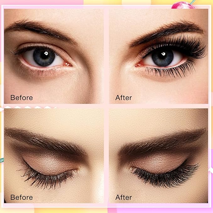 Self Adhesive Eyelashes Natural Look False Eyelashes Reusable Self Stick Lashes No Glue Needed 5 Pairs Waterproof Lashes Mixed (Black 02)