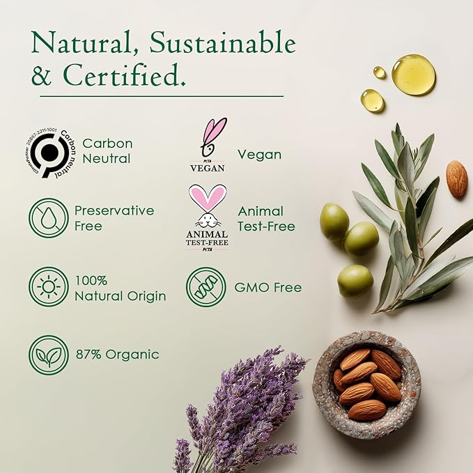 Ancient Greek Remedy Organic Face Moisturizer for Dry Skin - Anti Aging Face & Body Butter Cream - Almond, Jojoba, Olive, Rosehip, Vitamin E, Lavender Oil. Natural Lotion for Women & Men 3.4 oz