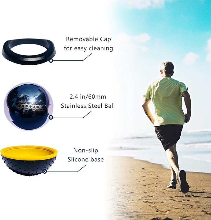 Cryosphere Cryo Ball Cold Massage Roller Ball, 60mm Ice Roller for Sore Muscle Relief - Plantar Fasciitis Deep Tissue Massager, Cold Therapy Non Electric Hand Held Foot Hip Leg Massage Ball Roller