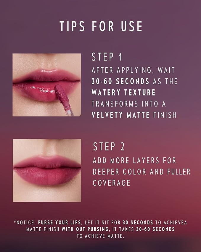 Altera Blurring Lip Tint 002 Burst, True Red Glossy to Soft Matte Finish, Blur Lip Lines, Weightless No-Sticky Airy Velvet Texture, Vibrant Hydrating Long-Lasting Lip Makeup