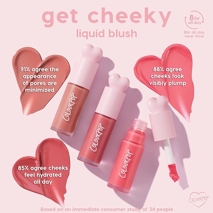 ColourPop Weightless Liquid Blush - Hydrating, Liquid Blush for Cheeks - Glowy Summer Makeup with Hyaluronic Acid for a Healthy Glow - Designed with a Doe Foot Applicator - Angel Face (0.30 oz)
