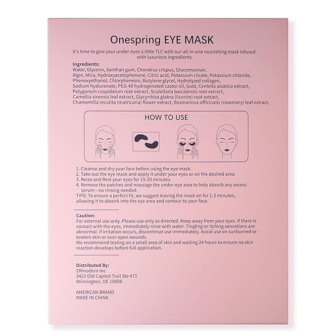 Onespring Under Eye Patches (24 Pairs) - Bridesmaid Gift, Valentine's Day Gift- 24K Gold Under Eye Masks for Dark Circles, Puffy Eyes, Wrinkles - Rejuvenating & Revitalizing Eye Skincare Treatment