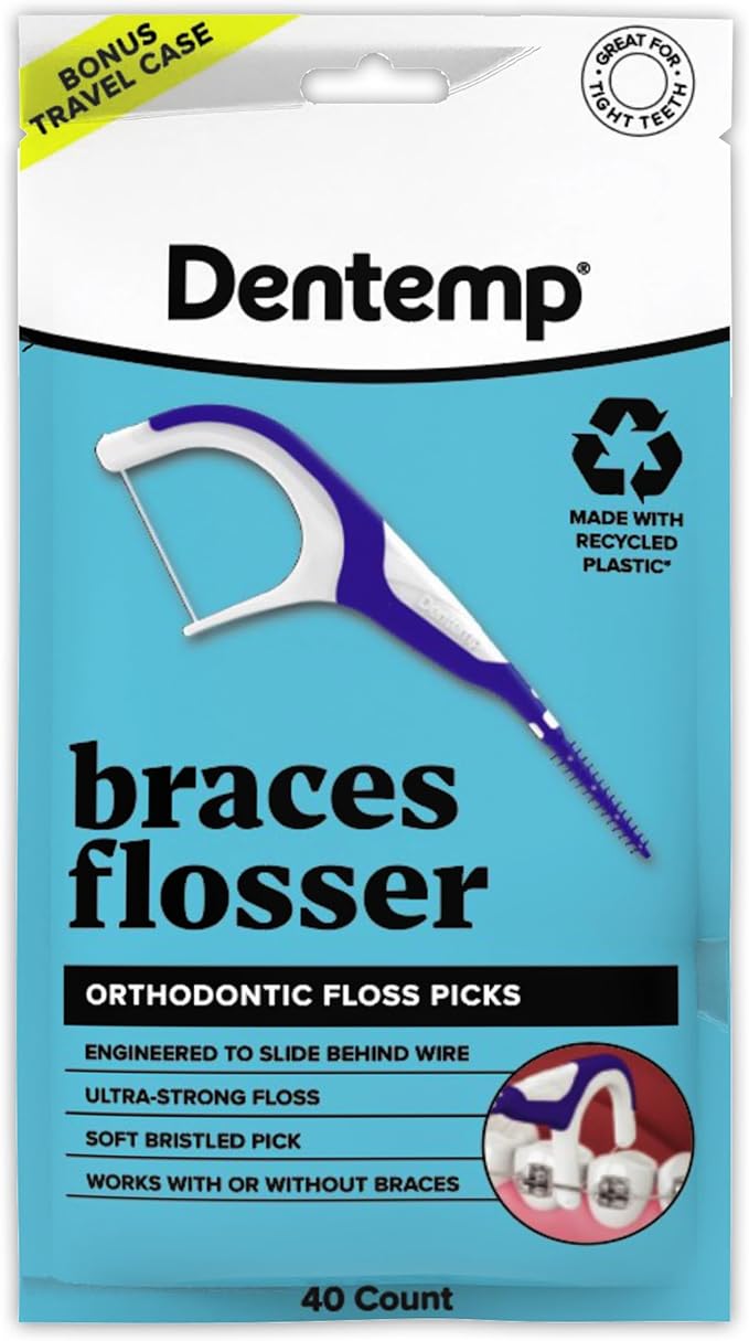 OrVance Braces Flosser - Designed for Braces for an Easy & Effective Clean, Ultra Strong Floss - 40 Count (Pack of 4) - (Packaging May Vary)