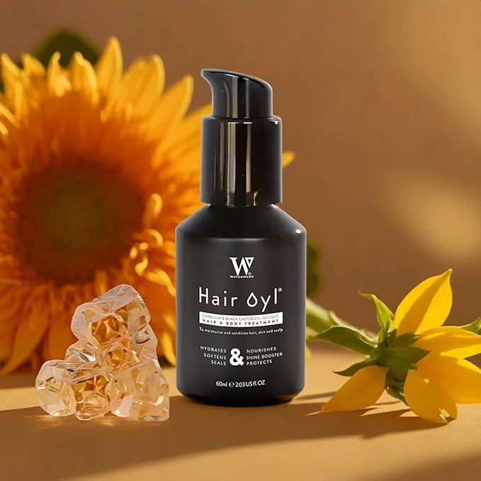 Watermans Hair Growth Oil for Scalp & Hair Strengthening, Dual-Use Hair & Body Hydration Oil, Nourishing Lightweight Formula for Thicker, Healthier Hair, 2.03 fl oz