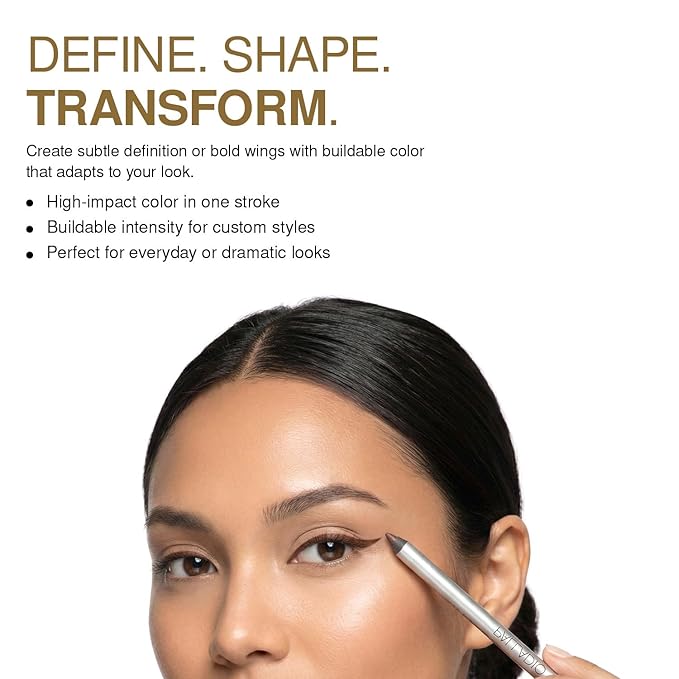 Palladio Precision Eyeliner, Silicone Based, Rich Pigment, Gentle Application, Dramatic Smoky Effect To Soft Everyday Wear, Sensitive Eyelids, Sets Itself, Can Be Sharpened, Black Onyx