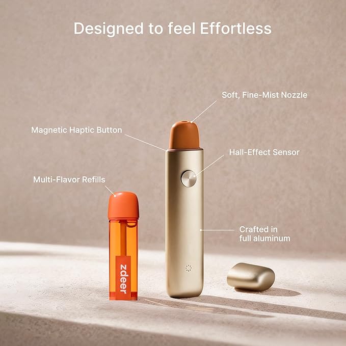 ZDEER Electric Oral Spray - Probiotic Mouth Spray Fresh Breath, Alcohol Free Breath Spray for Bad Breath, Rechargeable, Travel Size, Various Flavors With 3 Flavors Cartridges