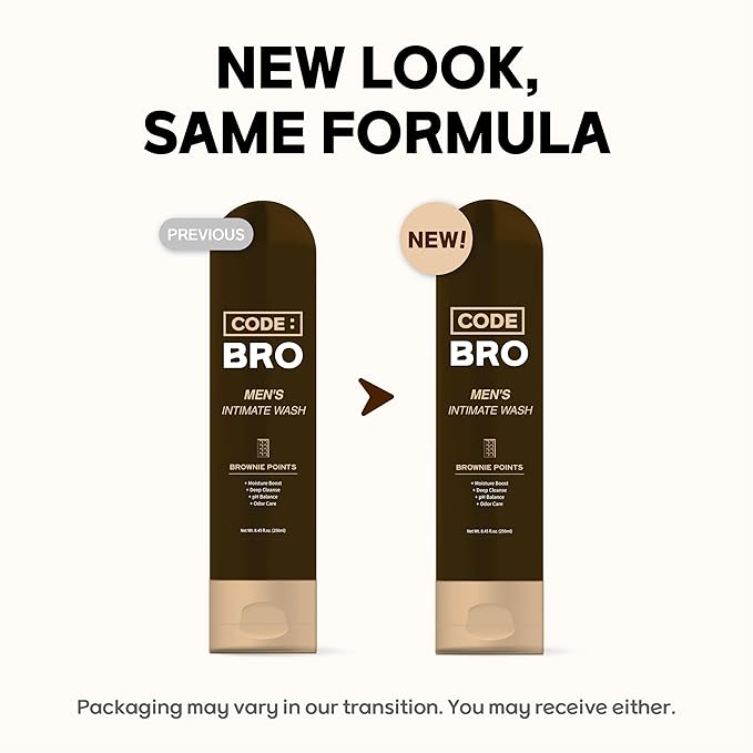 Code Bro Men's Intimate Wash Brownie Point - Shower Stuff for Men (250ml, 8.45 fl oz)