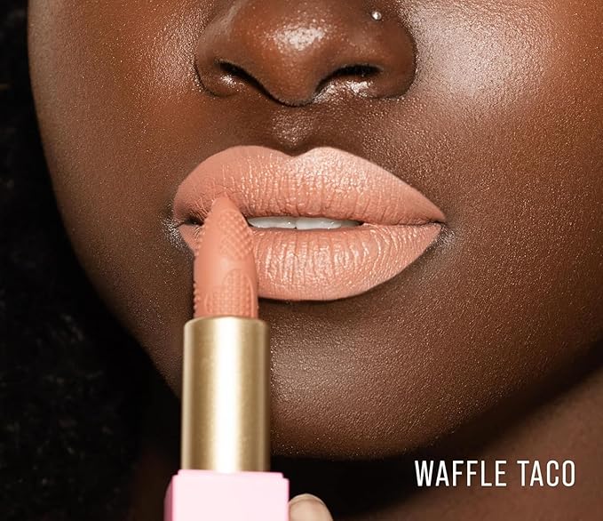 Beauty Bakerie Makeup Matte Lipstick, Long Lasting 24hr Wear Lip Stick for Women, Smooth Matte Finish, Highly Pigmented, Moisturizing, Smudge-Proof Matt Lipsticks, 3.5g, Waffle Taco