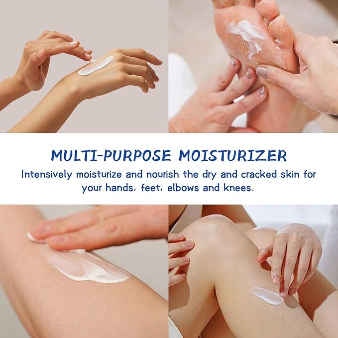 Urea 60% with 2% Salicylic Acid Foot Cream - Lotion For Dry & Cracked Feet Elbows Heels Hands, Hydrates & Nourish Foot Care for Softening & Moisturizing, Smoothing Skin Women Men, 5.3 oz (60%, 150ml)