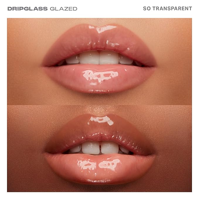 MORPHE Dripglass High Shine Lip Gloss - Semi-Sheer or Full Coverage Lip Color with Glass-Like Shine and Nonsticky Finish - Infused With Squalane & Vitamin E - So Transparent (0.13 fl oz)