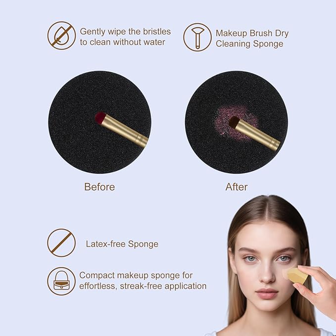 Unfovi 14 Pcs Makeup Brush Set, Cosmetic Brushes for Foundation, Concealer, Eyeshadow, Blush, Powder & Contouring, Professional Beauty Makeup Tools for Women & Beginners(Mint Green)
