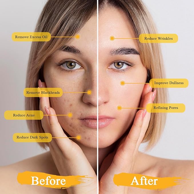 Pjordo 3 Pack clay mask, Turmeric Vitamin C, Avocado, Rose clay mask for face, Face Mask Skin Care for Deep Cleaning Reduce Blackheads Dark Spots, Valentines Day Gifts Set for Women, 3.17 Oz Each