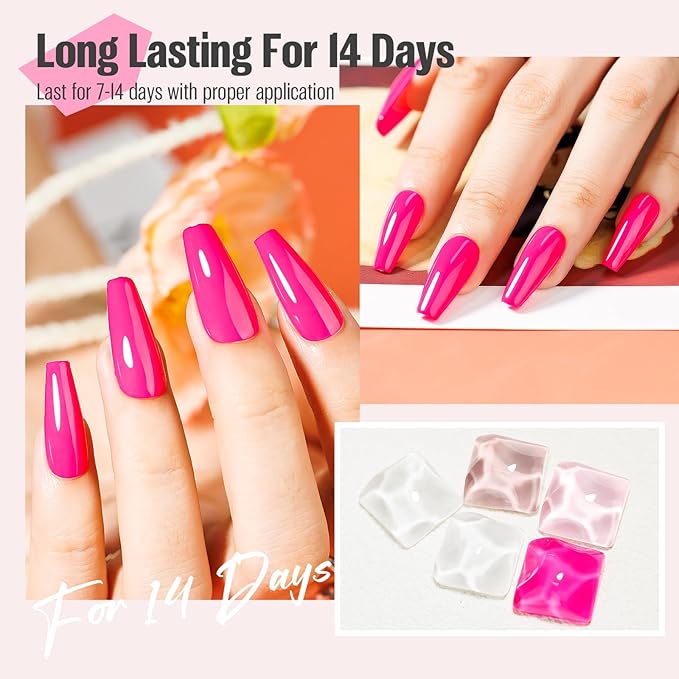 Bright Hot Pink Nail Polish Quick Dry 15 ml - High Pigment Air Dry DIY Nail Art - Salon-Quality Manicure at Home
