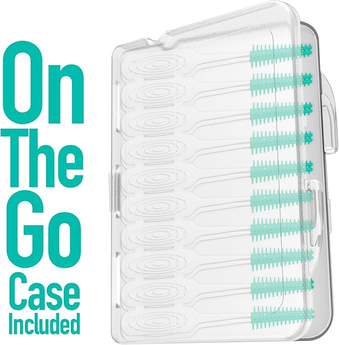 Dr. Emma Dental Picks Wide Space Mint Soft Rubberized Tooth Picks Floss Pick Easy to Use Brush Picks for Teeth Cleaning and Gum Health 100Ct/Pack, 4 Pack(400Ct)