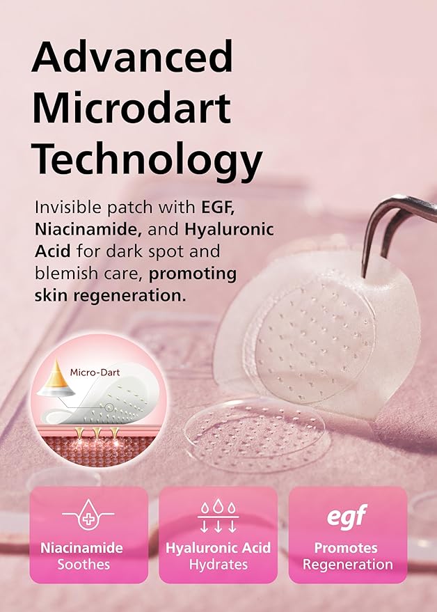 Easyderm Real Calming Patch Pimple Patches, Niacinamide, Hyaluronic Acid, EGF, K-Beauty Skincare | 6 Patches per Pack, 4 Packs (24 Total) Micro Point length : 285μm