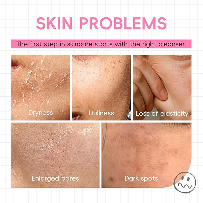Sakura Collagen Skincare Set - 8-Piece Glass Skin Routine with Cleanser, Toner, Serum, Eye Cream, Moisturizer | Hydrating, Firming, Glowing for All Skin Types, Skin Care Gift Sets