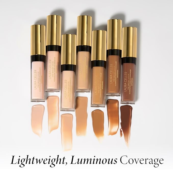 LAURA GELLER NEW YORK The Bright Stuff Illuminating Under Eye Concealer with Cooling Metal Tip - Light Coverage (05 Golden Medium)