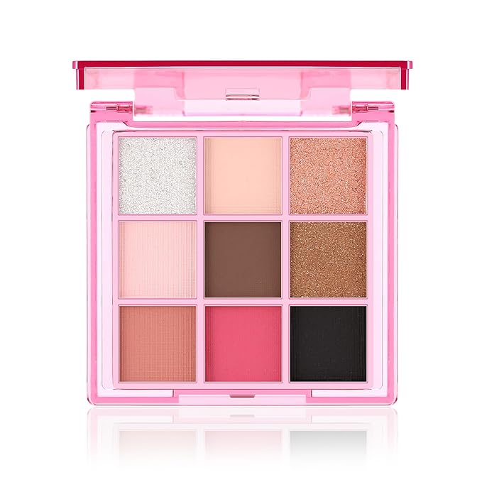 Boobeen 9 Colors Eyeshadow Palette - Matte and Shimmer Makeup, Highly Pigmented Creamy Eye Shadow Powder, Create a Neutral Eye Look, Long Wearing，Easy to Build Dramatic Glamour Looks