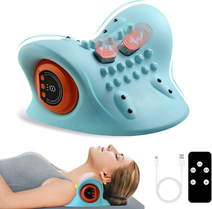 Neck Massager 2025, Neck and Shoulder Relaxer, Back Massager Pillow with Heat,4d Electric Back Massage Pillow, 3 Modes, Deep Tissue Relaxation for Shoulders, Suitable for Home, Office
