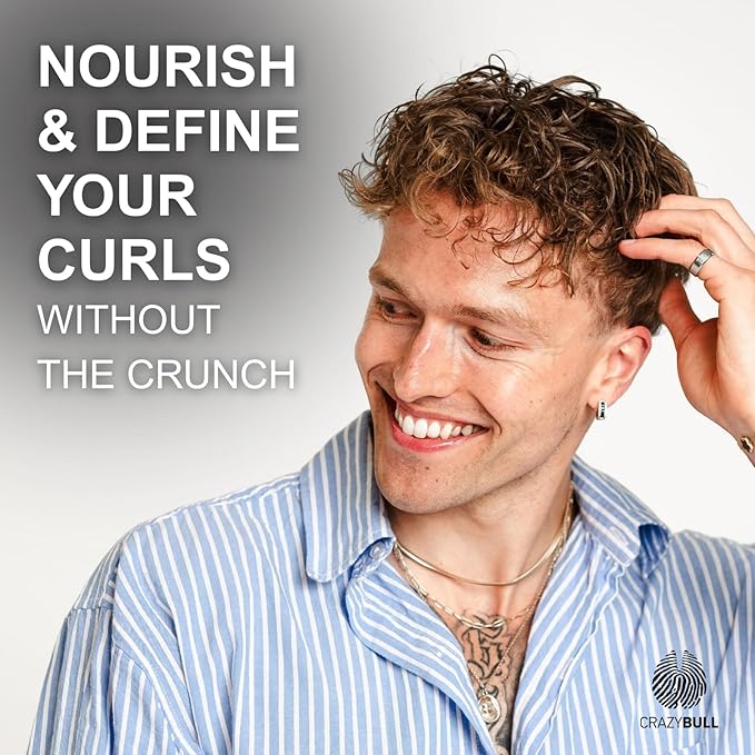 Crazy Bull Hair C4 Curls Styling Cream - Deep Hydration and Frizz Control Hair Cream for All Curl Types - Strengthens with Amino Acids - 5.1 oz