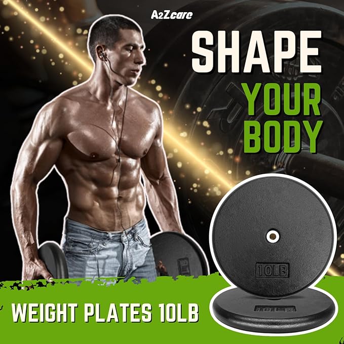 A2ZCARE 1 inch Weight Plates Set 1.25 lbs 20 lbs, 1 inch, 1 inch