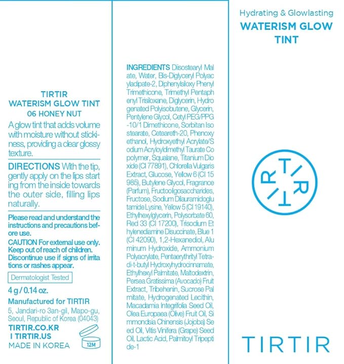 TIRTIR Waterism Glow Tint (06 Honey Nut, 0.14 0.14 Fl Oz