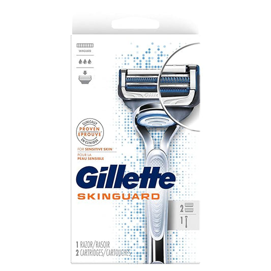 Gillette SkinGuard Men's Razor Handle + 2 Blade Refills