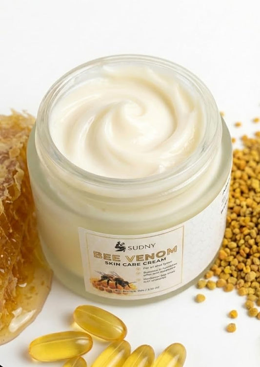 SUDNY Natural Bee Venom Cream | Advanced Bee Venom Moisturizer with Manuka Honey | Exfoliating Face Cream with Salicylic Acid to Clear Pores, Hydrate & Firm Skin | Day & Night Anti-Wrinkle Lotion