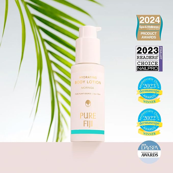 PURE FIJI Hydrating Body Lotion Travel Size, Moringa (3oz/90ml)