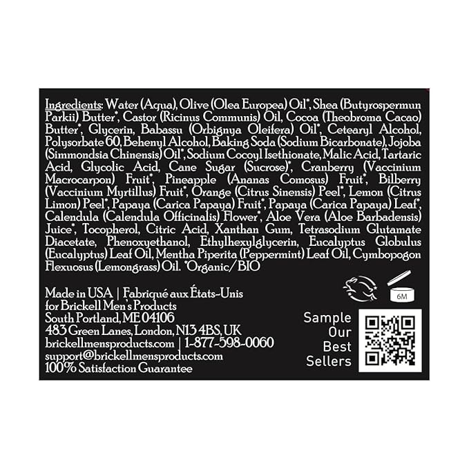 Brickell Men's Smooth Brushless Shave Butter for Men, Natural and Organic Smooth Shaving Butter to Fight Nicks, Cuts and Razor Burn, 2 Ounce, Scented
