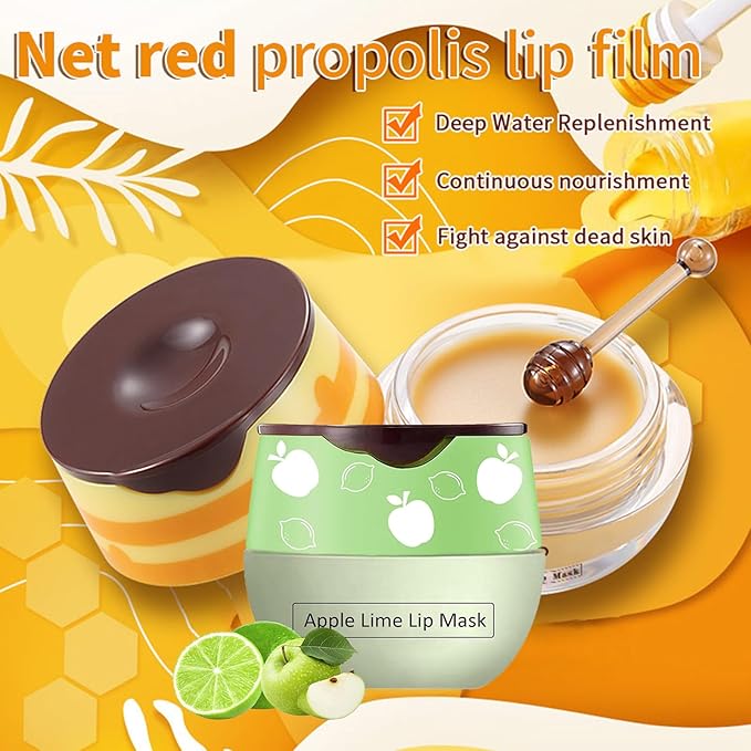 Bee Lip Balm Honey Pot, Strawberry