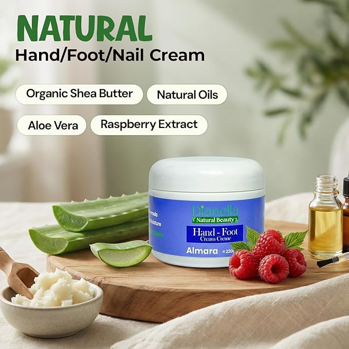 Natural Foot, Nail & Hand Cream - Skin Care & Nourishing Formula – Rich Hydration with Tea Tree - Daily Repair Cream for Men & Women, Softens, Protects & Restores Skin – 8oz