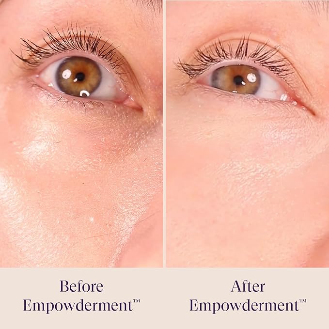 Fièra Empowderment™ Pressed Finishing Powder, Talc-Free Blurring & Soft-Matte Setting Powder for Mature Skin, Pore & Fine-Line Smoothing, Lightweight Instant Retouching Formula, Dark Shade, 0.2 OZ
