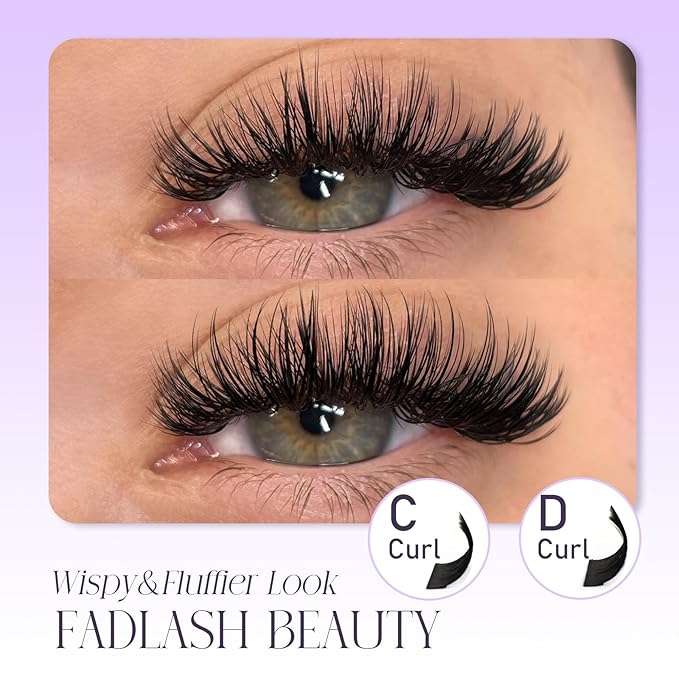 Premade Lash Fans Double Layers 0.07 D Curl Volume Pre Made Fans Eyelash Extensions 10D Thickness Fluffy Premade Easy Fan Lashes (10D-0.07D-9mm)