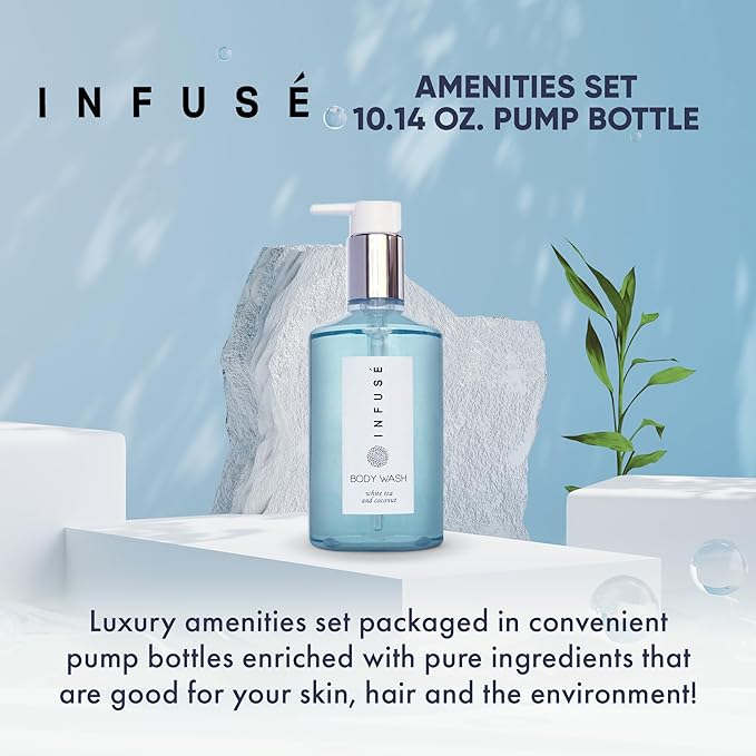 Terra Pure Infuse Body Wash, Retail Size Hotel Amenities, 10.14 oz.